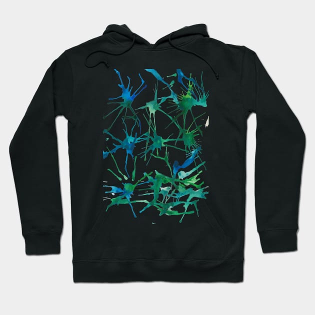 Ocean Splash Doodle Hoodie by Red Wolf